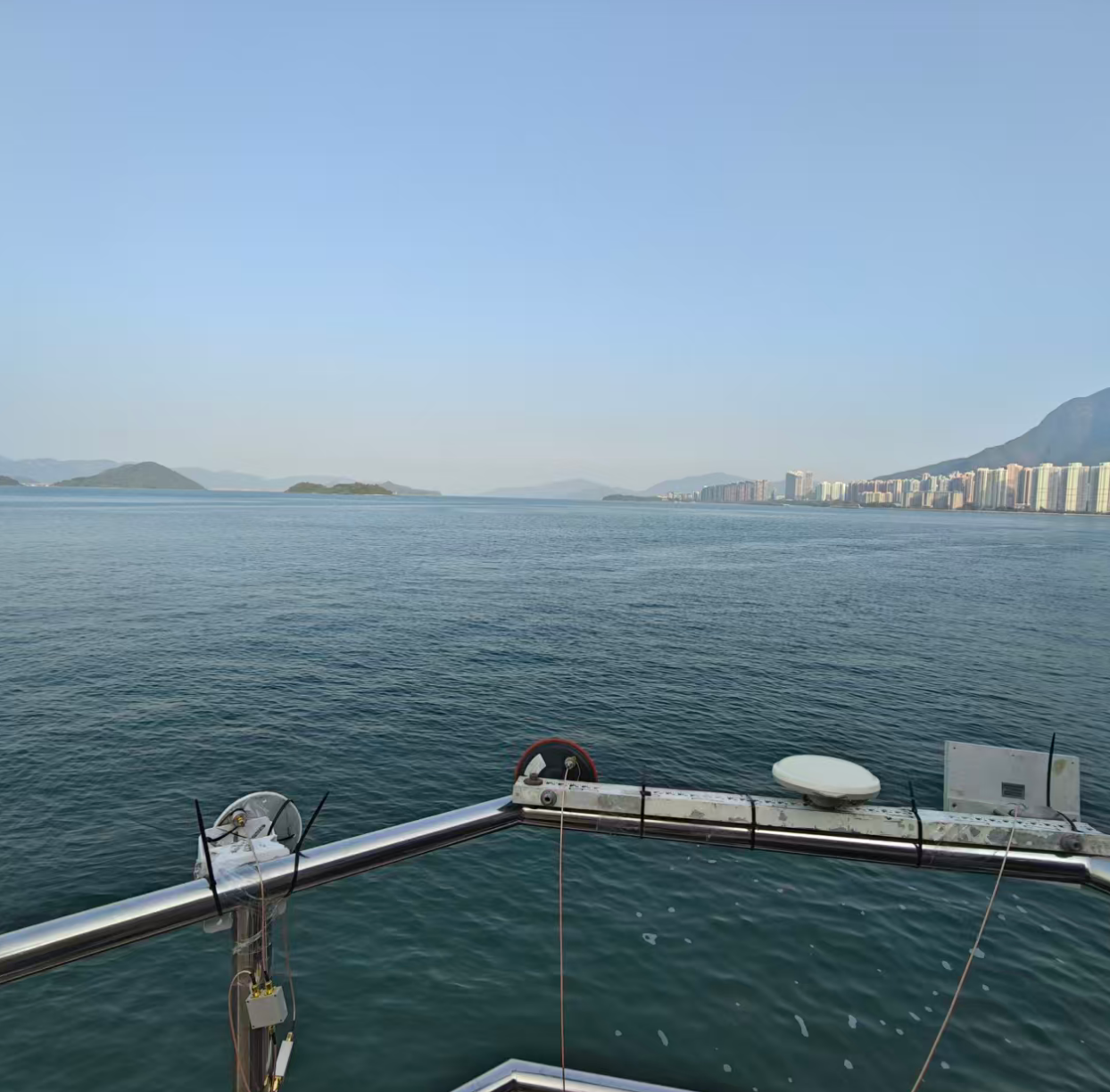 AquaScope coastal equipment installed above open water during field testing
